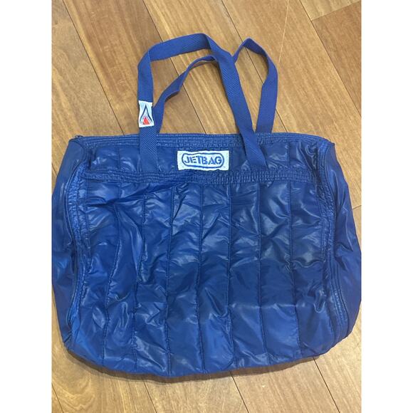 Vintage Royal Blue JETBAG Tote Bag - Picture 1 of 6